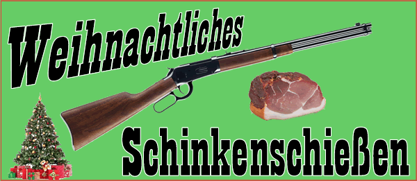 Weihnachtliches Schinkenschießen