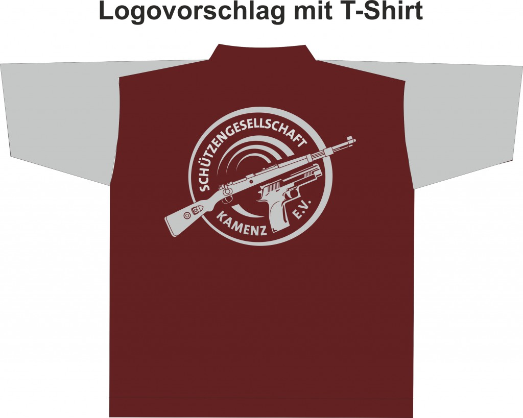 T-Shirt Kontrast Logovorschlag mit T-Shirt